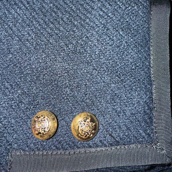 Vintage Union Military Wool Jacket Peck & Peck NYC 5th Ave. Small Navy Gold - Picture 4 of 9